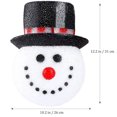 thumbnail image 4 of Injueey Muñeco de nieve pantalla Santa Claus porche luz cubierta decoración hogar pasillo pared lámpara colgante lámpara-chimenea Festival Kits de decoración para fiestas Muñeco de nieve, 4 of 6