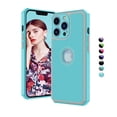 thumbnail image 1 of Njjex Cases for iPhone XR 13 13 Mini 13 Pro Max, [Shock Absorption] Drop Protection Hybrid Dual Layer Armor Defender Protective Case Cover -Turquoise, 1 of 7
