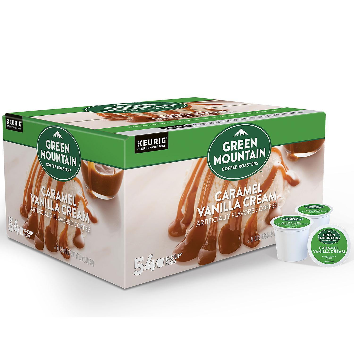Caramel Vanilla Cream Flavored Coffee K Cup Pods 54 Ct Walmart