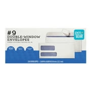 Pen+Gear #9 (3.88" x 8.88") Double Window Peel and Stick Envelopes, Privacy Tinted, White, 250 Count