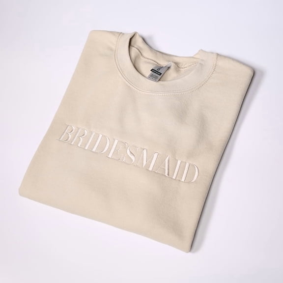 Bridesmaid Embroidered Sweatshirt, Bride Embroidery Hoodie, Bridal Shower Clothings, Wedding Gift, Maid Of Honor Outfit, Bachelorette Party