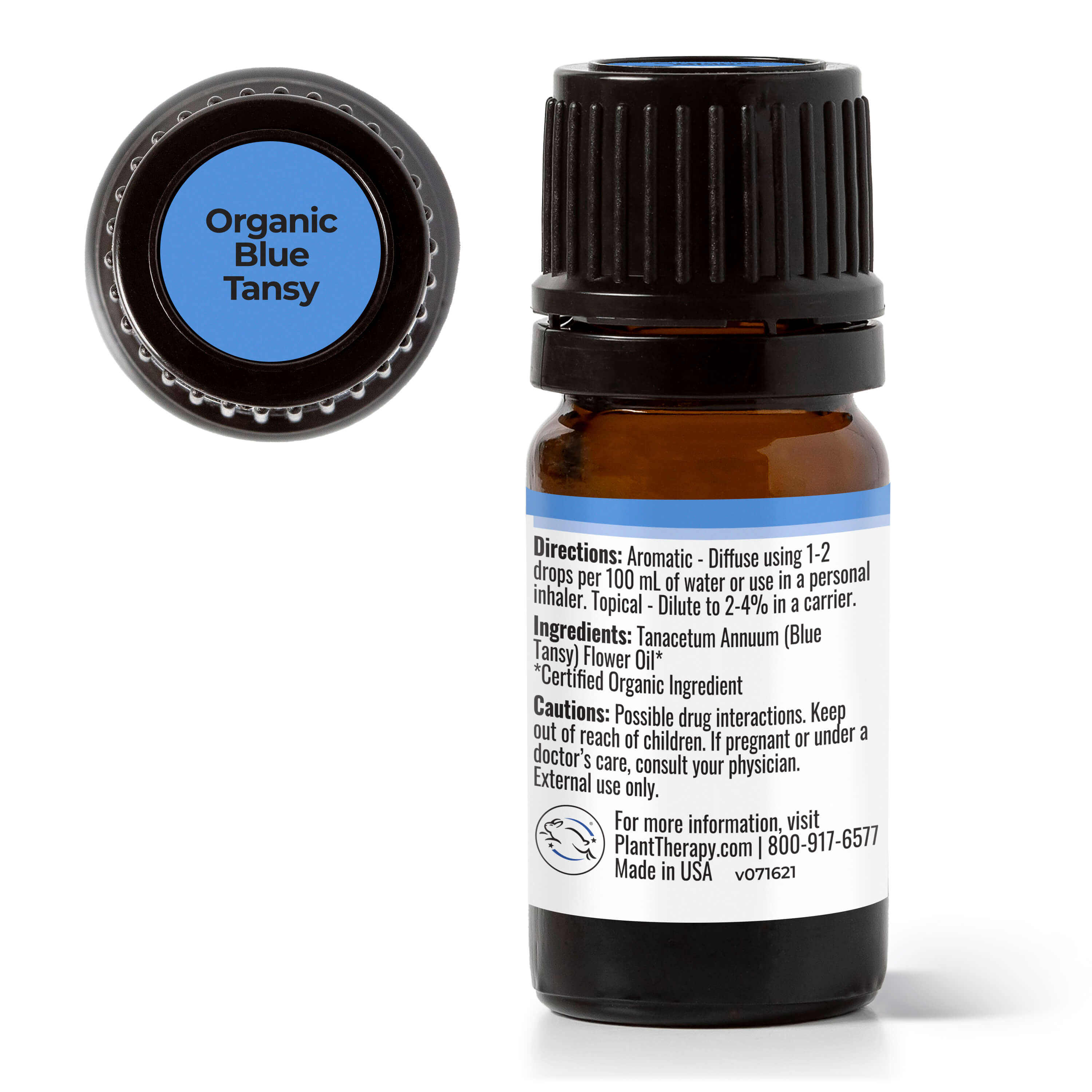 Plant Therapy Organic Blue Tansy Essential Oil 100% Pure, Undiluted, Natural Aromatherapy, Therapeutic Grade 5mL (1/6 oz) - image 5 of 7