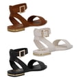thumbnail image 2 of Sandalias Mujer 3 Pack Casuales Cómodas Hebilla Mama Lola negro 26, 2 of 4