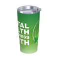 thumbnail image 2 of En mayo usamos verde Mes de concientización sobre la salud mental Taza de viaje de café de acero inoxidable con aislamiento de 20 oz con pajita Taza térmica portátil Juego de tres piezas con pajita, 2 of 7