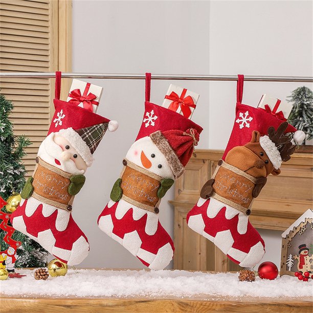 Teissuly Christmas Knitted Socks Gift Bag Christmas Gift Bag Christmas Decorative Supplies Pendant Teissuly WER202310165148