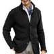 thumbnail image 1 of Abrigo de punto para hombre, chaqueta para hombre, cuello en V, color puro, chaqueta para hombre, chaqueta para hombre con cuello en V, diseño de clase mundial, 1 of 6