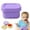 B, variant on 1Pc Clearance Under $3 Silicone Sealed Box Silicone Jar For Pantry, Silica Gel Violet Snack Container (D)