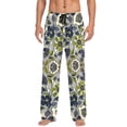 thumbnail image 7 of FORMRS Mens Pajama Pants with Pockets Sleepwear Lounge Bottoms Sizes S-2XL, Green Floral, 7 of 7