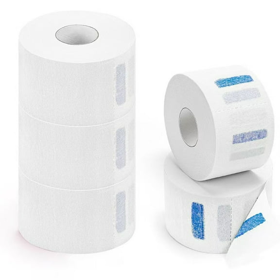 2.6" x 14" Disposables Paper Barber Neck Strips 5 Rolls Professional Stretchy Paper Neck Band for Salon Haircut Styling
