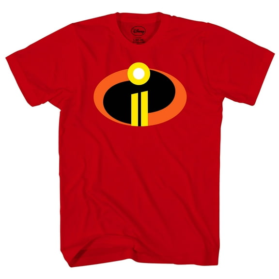 Mad Engine Disney The Incredibles 2 Logo Men's Adult Graphic Tee T-Shirt (Red, Small)