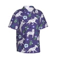 thumbnail image 2 of Daiia Cute Dog Hawaiian Shirt for Men Gentle Cotton Regular Short Sleeve Casual-Small, 2 of 9