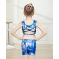 thumbnail image 6 of Two Piece Gymnastics Leotards for Girls,Sparkly Dance Biketards with Shorts Ballet Tumbling Outfit for Girl 3-12 Years, 6 of 10