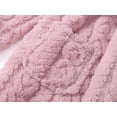 thumbnail image 6 of Topgal Girls Fleece Bathrobe Winter Hooded Sleep Robe with Pockets Fuzzy Purple Heart Jacquard SleepRobe Size 8, 6 of 7