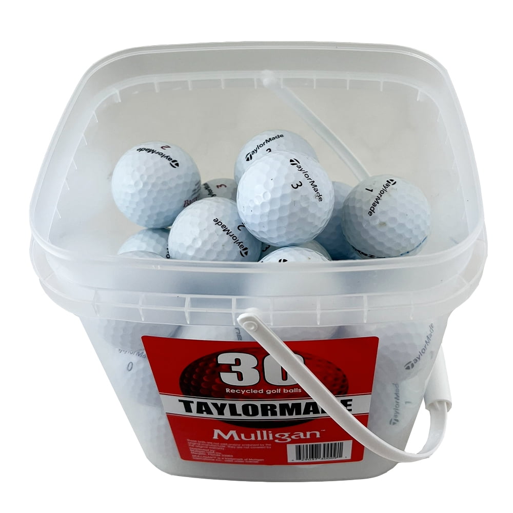 30 Taylormade Used Recycled White Golf Balls, by Mulligan
