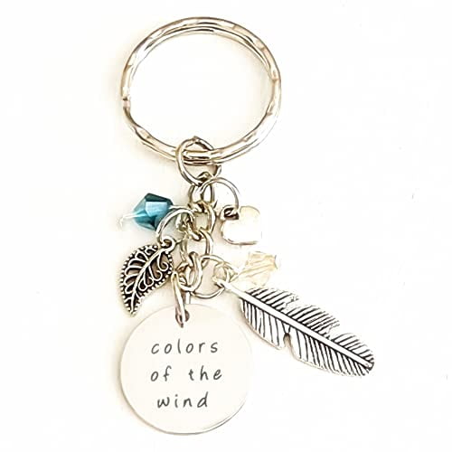 Hanalea Island Jewelry Co. Colors of the Wind Pocahontas Accessories Silver Charm Keychain Gift for a Courageous Princess | Merchandise for Women
