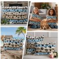 thumbnail image 5 of Blue Brown Paw Prints Outdoor Waterproof Pillow Covers, Vintage Farmhouse Rustic Wooden Grain Decorative Square Throw Pillowcase Sofa Cushion Sham for Patio/Couch/Chair, 18"x18" 2 Pack, 5 of 8