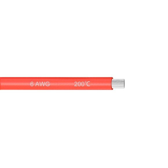 Unique Bargains Silicone Wire 6 Gauge Electric Wire Strands of Tinned Copper Wire 3 ft Red