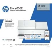 HP Envy 6552 Wireless All-in-One Color Photo Inkjet Printer, Scanner, Copier, 3mos Free Instant Ink