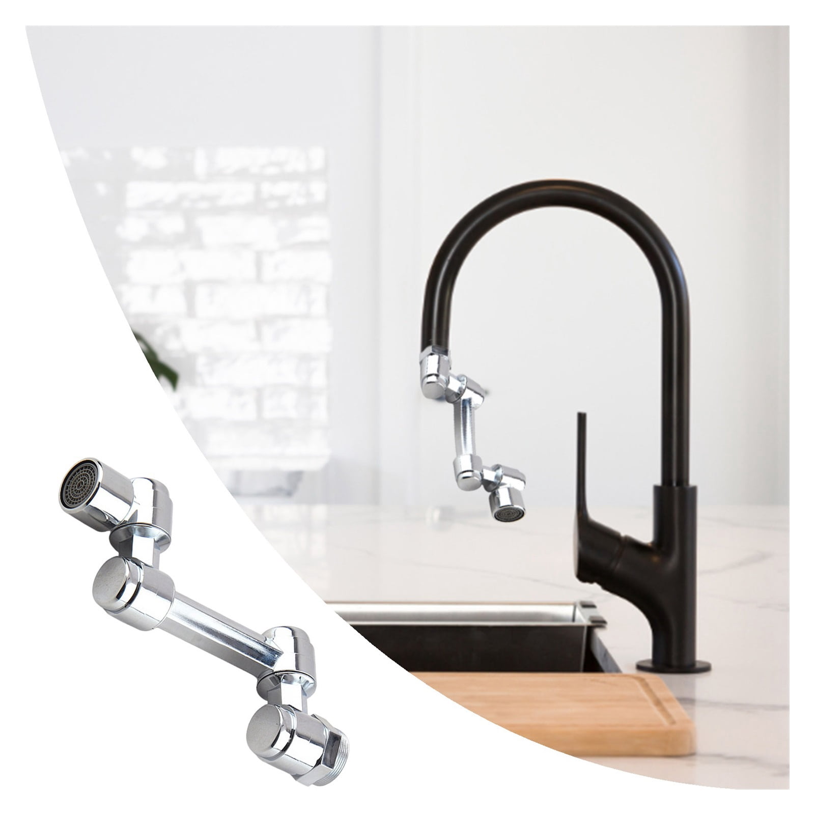 1080° Rotating Faucet Extender Aerator,Universal Wide Angle Splash Faucet Filter For Bathroom Kitchen Sink Faucet Adaptor ,Water Saving