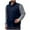 Blue, variant on Busydd Mens Fleece Vest Solid Color Warm Winter Vest Casual Sleeveless Stand Collar Men's Outerwear Vests Comfortable Zipper Vest for Men L
