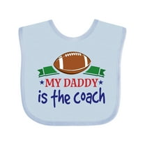 Inktastic Football Daddy is the Coach Childs Boys Baby Bib
