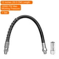 thumbnail image 2 of Uxcell Grease Gun Hose Kit 11.8" 10000 PSI Spring Flex High Pressure with Grease Gun Coupler 1/8 NPT Threads Black, 2 of 6