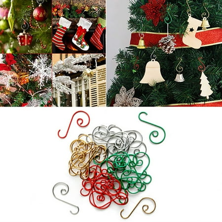 

Sijiali 20pcs Christmas Decoration Hooks S Shaped Hanger Small Home Pendant Accessories