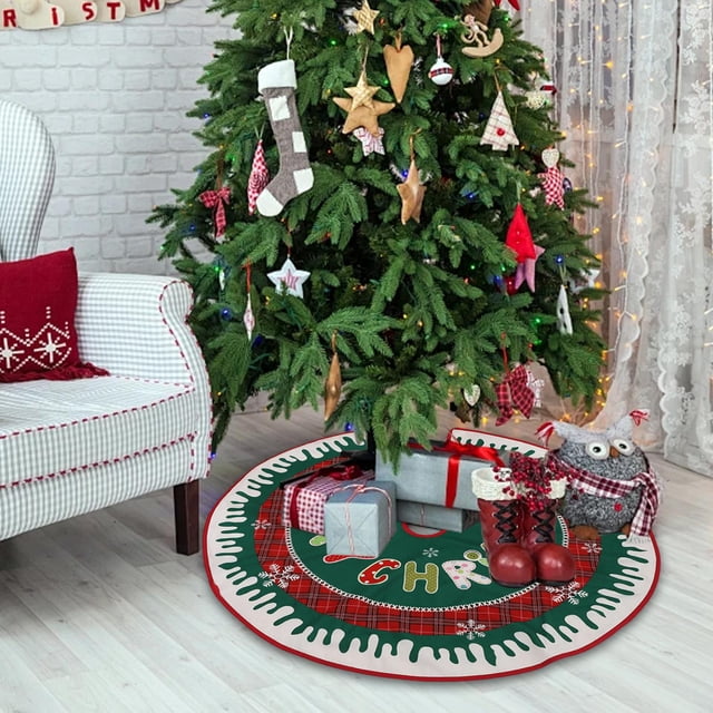 Falda para árbol de Navidad perfecl 90 cm redonda