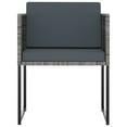 thumbnail image 3 of vidaXL 13 Piece Garden Dining Set with Cushions Poly Rattan Grey, 3 of 3