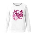 thumbnail image 5 of VKOYWKM Breast Cancer T Shirt for Women Breast Cancer Awareness T-Shirt Long Sleeve Pink Ribbon Graphic Tee Tops Fall Crew Neck Loose Fit Breast Cancer Pullover Sweashirt, 5 of 5