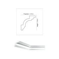 thumbnail image 2 of KL80 - Marcos Crown Molding Glue-up 6.5 ft. in Plain White (97.5 Ln. ft / Pack) - 15 Pieces, 2 of 4