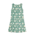 thumbnail image 4 of LTTVQM Girls Dresses Easter 2026 Egg Rabbit Print Funny Sleeveless Sundresses Comfy Crew Neck Midi Dress Lightweight A-Line Dresses Light Green 7-8 Years, 4 of 5