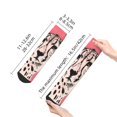 thumbnail image 2 of Bingfone Pink Cheetah Art Design Patterned Men's Women's Casual Cotton Socks, 2 of 5