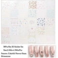 thumbnail image 2 of Colorful Flower Nail Art Stickers Decals 3D Self-Adhesive Flower Nail Decals Ice Crystal Flower Daisy Bow Tie Heart Nail Designs Nail Art Supplies Man, 2 of 4