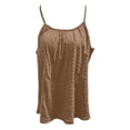 thumbnail image 4 of Bovemsi Women's Summer Tank - Sleeveless Spaghetti Strap, Sexy Neck Loose Pleated Flowy Curved Blouse, Under Clothes Camisole, 4 of 5
