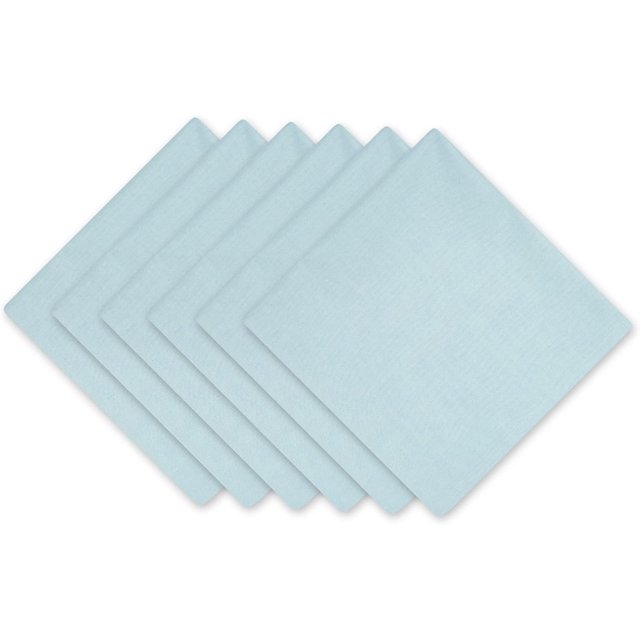 DII Solid Napkin Set Collection, 20x20, Robin's Egg Blue, 6 Piece