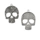 thumbnail image 5 of 6 piezas grandes de flor hueca con forma de calavera, colgante, joyería, regalo, plata antigua, 5 of 6