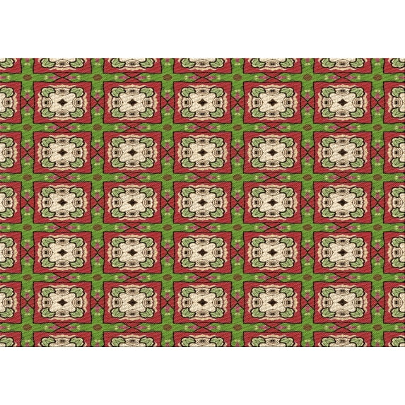 Ahgly Company Indoor Rectangle Patterned FireBrick Red Area Rugs, 2' x 5'