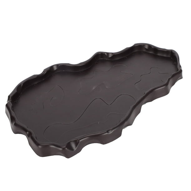 NW-29 Comedero de plástico para reptiles, cuenco para beber, ranas, serpientes, plato de alimentación, decoraciones de paisaje, Color café profundo