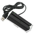 thumbnail image 2 of Lector de tarjetas USB Swipe Reader Tarjeta de asistencia de identificación de débito de crédito Lector portátil de 3 pistas con zumbador de luz LED Scienceny  EL4911-00B, 2 of 2