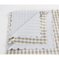 thumbnail image 3 of Fennco Styles Check Plaid Waterproof Scalloped 55 x 55 Inch Square Tablecloth Brown, 3 of 4