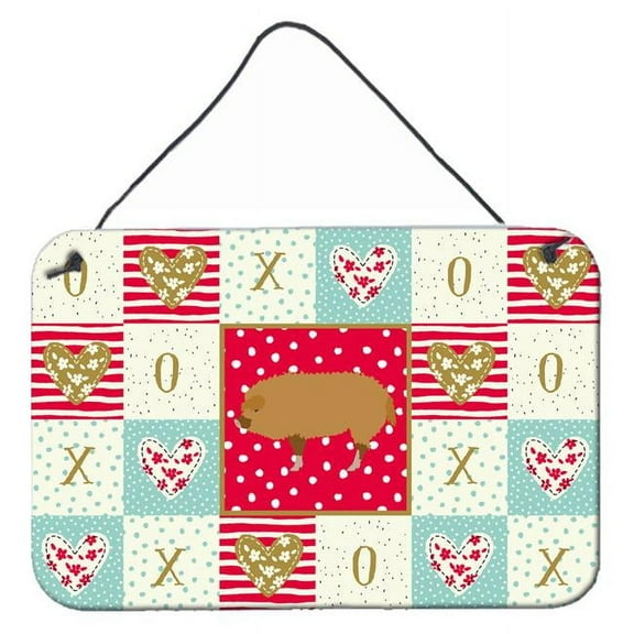 Carolines Treasures CK5361DS812 8 x 12 in. Hungarian Mangalica Pig Love Wall or Door Hanging Prints