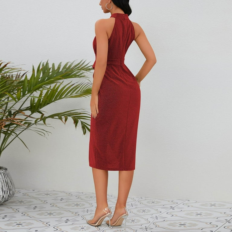 green emerald velvet dress SLEEVELESS HALTER EMPIRE WAIST MAXI DRESS