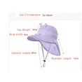 thumbnail image 5 of WUXIAN Boys Girls Sun Hats Upf 50+ Protection Hat Wide Brim Beach Hats With Adjustable Chin Strap Cap,Purple,One Size, 5 of 6