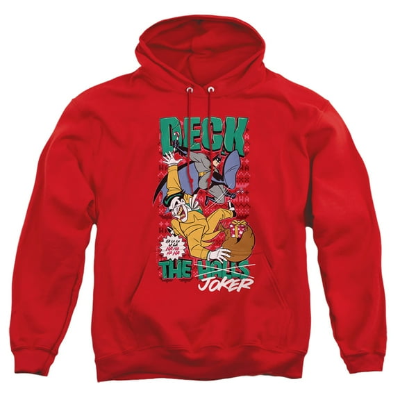 Batman The Animated Series Christmas Deck The Halls Unisex Adult Pull-Over Hoodie