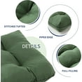 thumbnail image 5 of Outdoor Bench Cushion, 48x18x5 Inch, Waterproof Bench Cushion for Outdoor/Indoor Furniture, Tufted Patio Bench Seat Cushion, Fade Resistant Outdoor Cushions for Porch Swing Couch, Dark Green, 5 of 14
