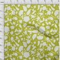 thumbnail image 4 of oneOone Rayon Lime Green Fabric Jacobean Floral Silhouette Sewing Material Print Fabric By The Yard 56 Inch Wide, 4 of 4