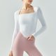 thumbnail image 2 of Top deportivo para mujer, ropa de entrenamiento de corte entallado semifijo, ropa de yoga de manga larga, 2 of 5