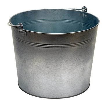 BKT-GAL-500 Galvanized Steel Bucket, 10-3/4" Depth, 5 gallon, 44 pound Capacity