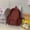 Red without pendant, variant on New Korean Version Of Small Fresh Fashion Backpack Trendy Wild Student Schoolbags Large Capacity Simple Commute Backpack